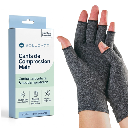 Gants Compression Main – Maintien Doigts et Articulations | Solucare